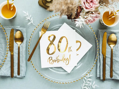 80th birthday table setting