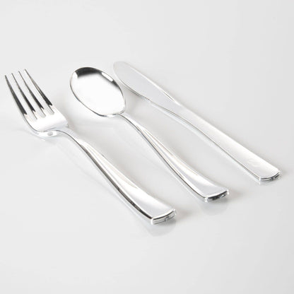 SILVER REUSABLE CUTLERY COMBO SET | 140 PIECES
