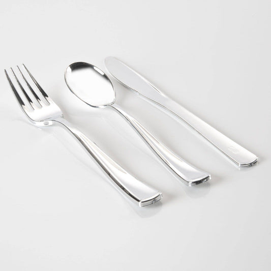 SILVER REUSABLE CUTLERY COMBO SET | 140 PIECES