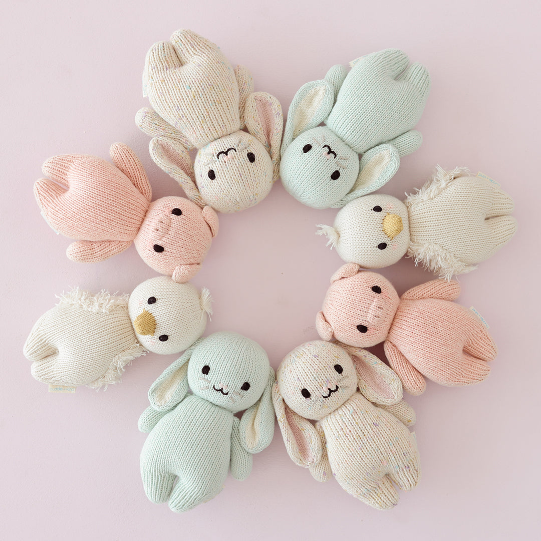 baby bunny (confetti) animal collection by Cuddle+kind.