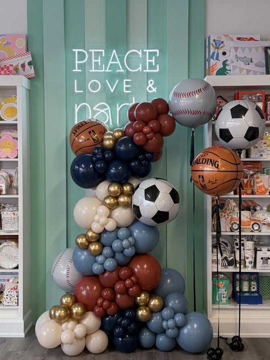SPORTS FREE STANDING BALLOON GARLAND
