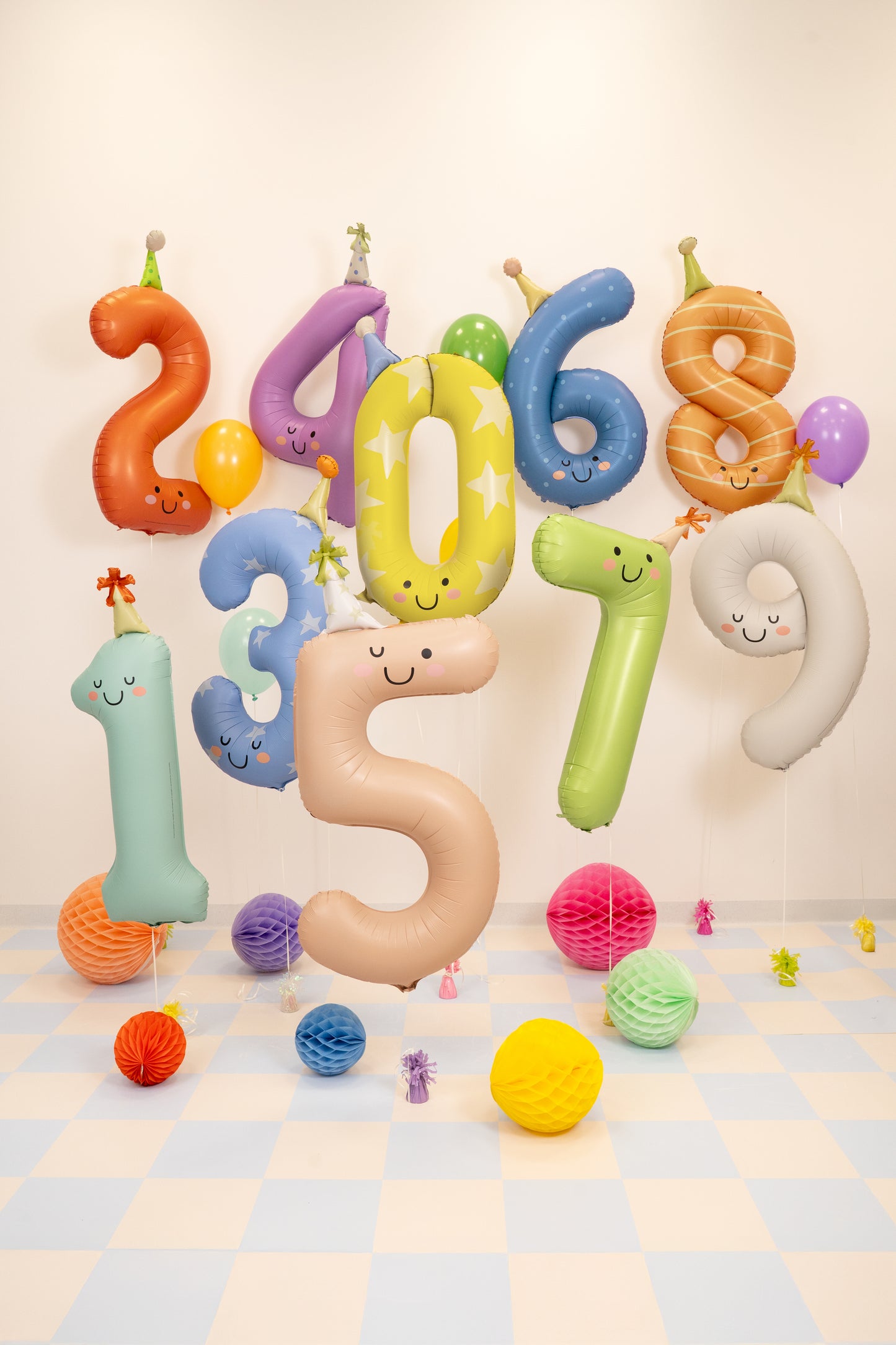 HAPPY PARTY NUMBER FOIL BALLOONS