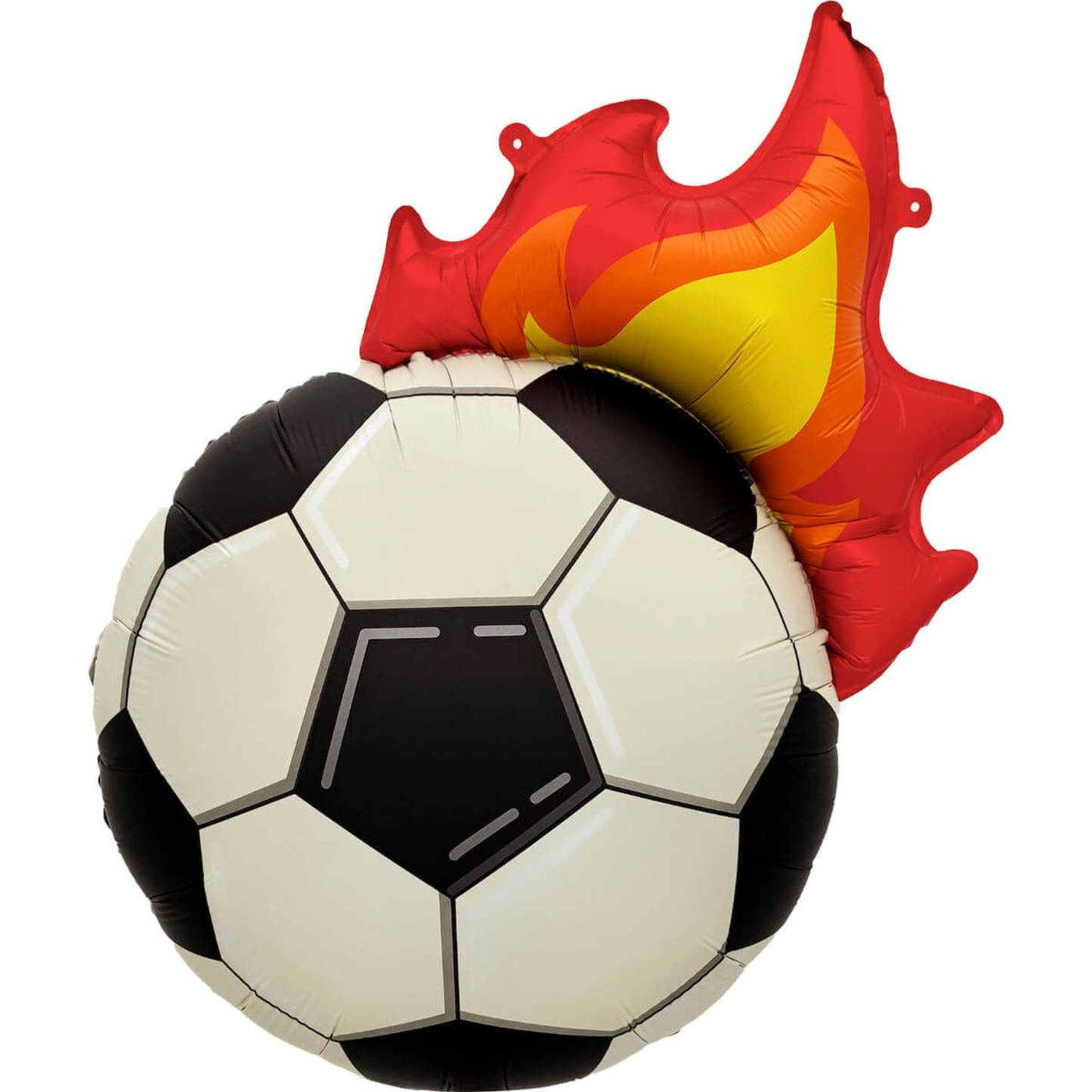 SOCCER BALL WITH FLAME FOIL BALLOON