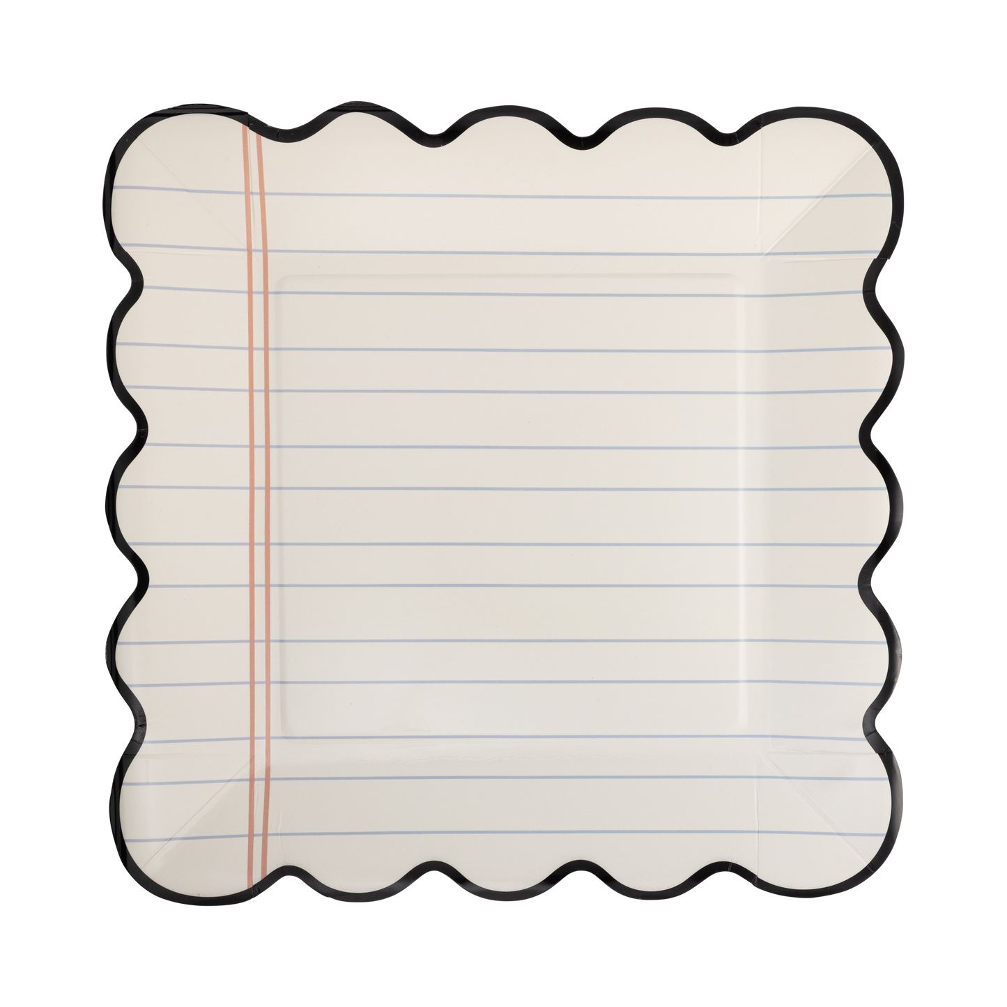 LINED PAPER SCALLOPED PLATES