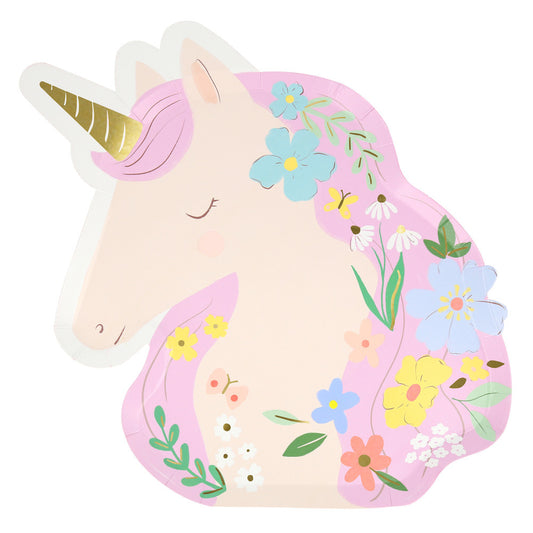 MEADOW UNICORNS SHAPED PLATE BY MERI MERI