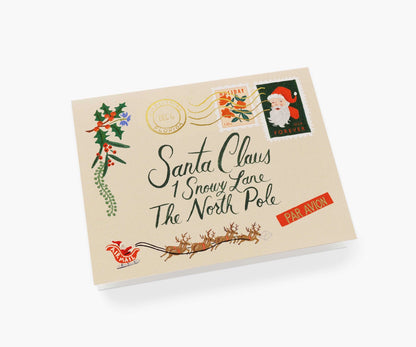 SANTA LETTER HOLIDAY GREETING CARD – CONFETTIMYPARTY