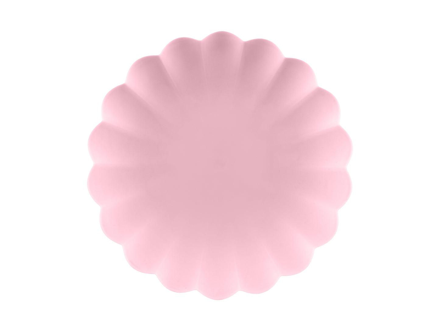 LIGHT PINK REUSABLE SCALLOPED EDGE PLATES