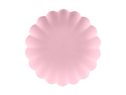 LIGHT PINK REUSABLE SCALLOPED EDGE PLATES
