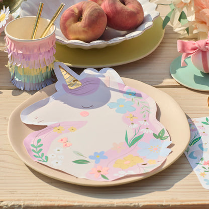 MEADOW UNICORNS SHAPED PLATE BY MERI MERI