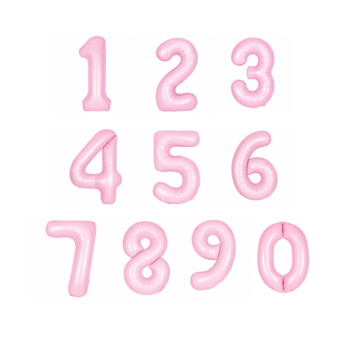 34" MATTE PINK FOIL NUMBERS