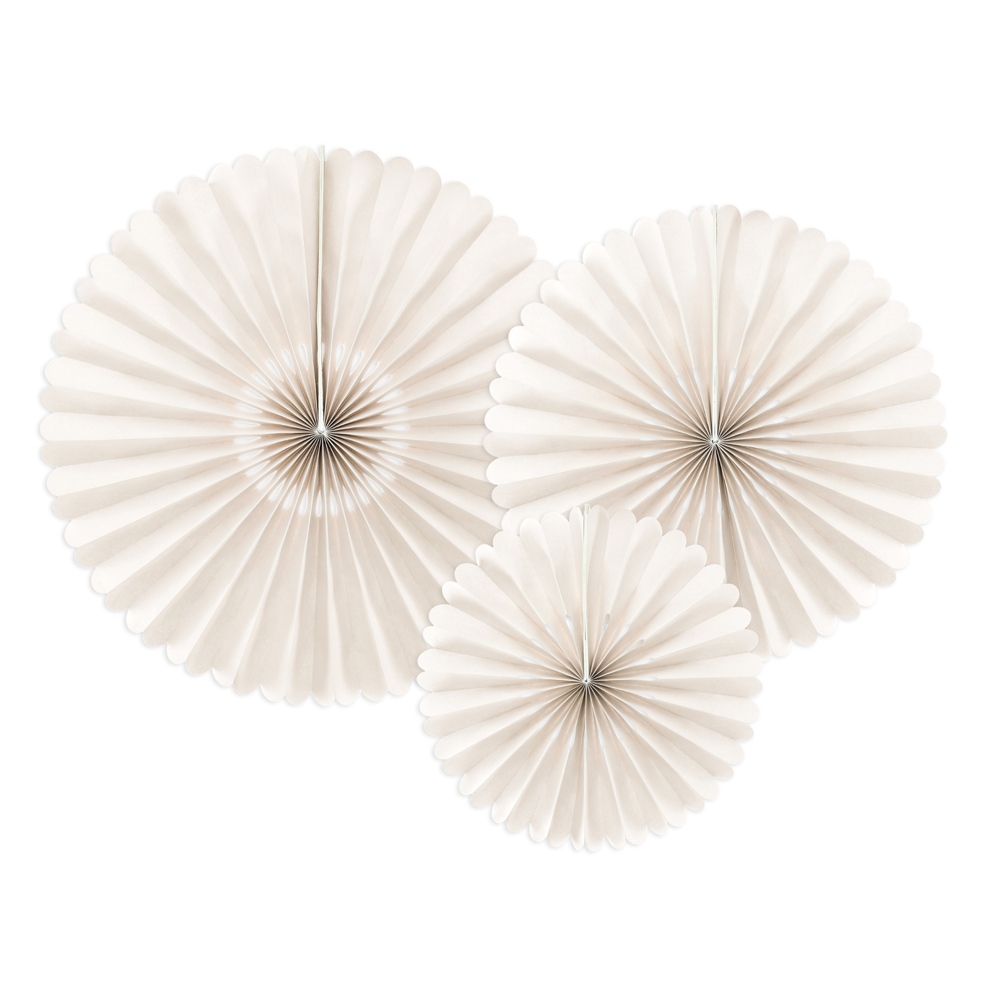 BEIGE PAPER PARTY FANS