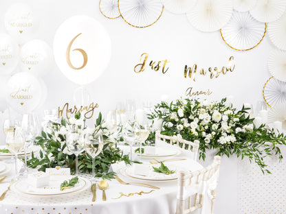 all white and gold celebration party supplies
