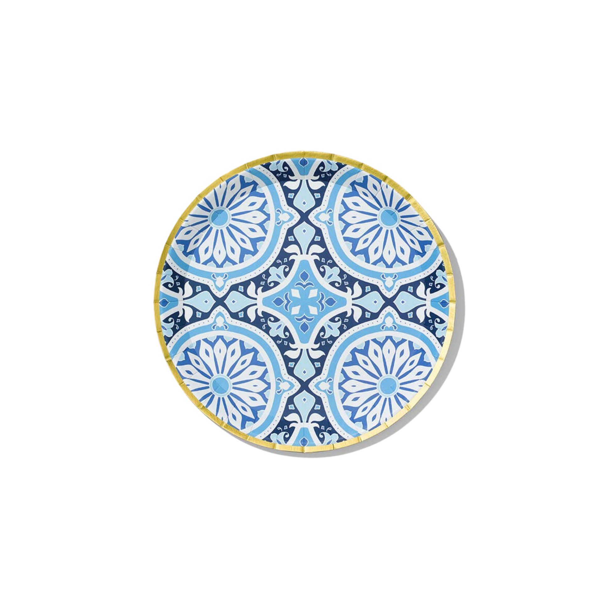 small paper plate with amalfi inspired design