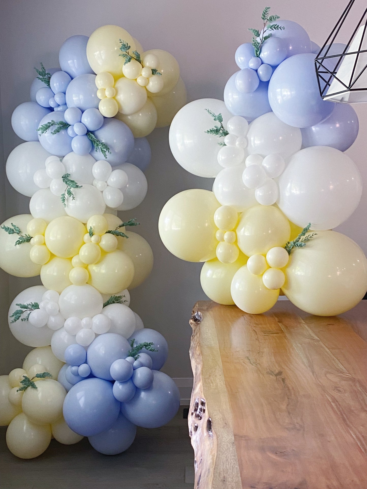 amalfi themed birthday balloon garland