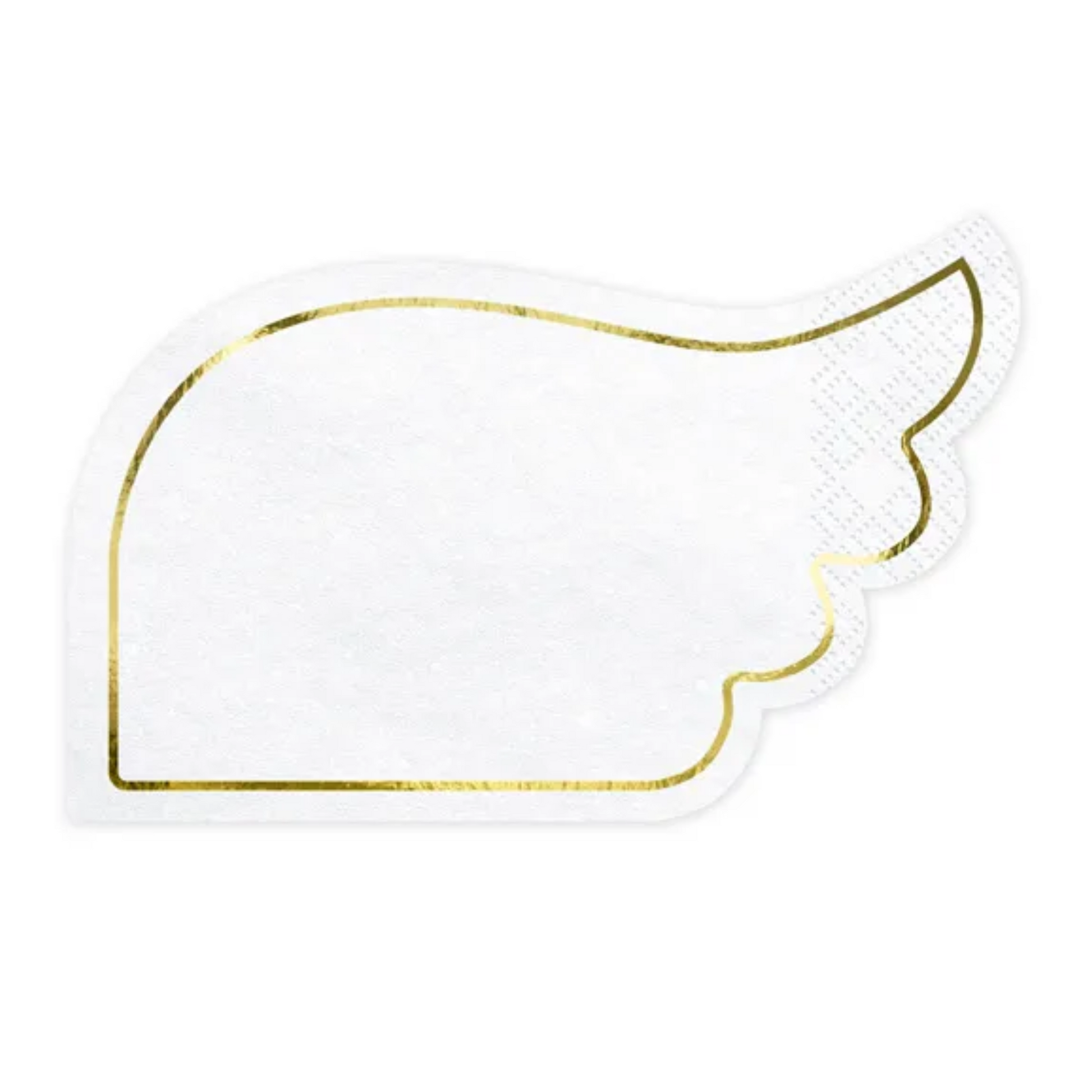 die cut paper napkins in shape of angel wing
