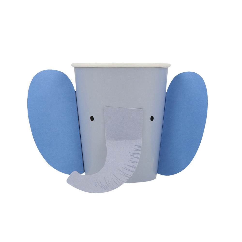 Animal Parade Character Cup featuring a grey elephant with large 3D ears and trunk, available in Toronto and shipping across Canada