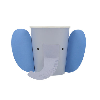 Animal Parade Character Cup featuring a grey elephant with large 3D ears and trunk, available in Toronto and shipping across Canada