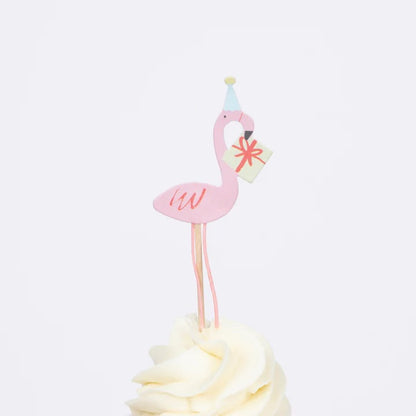 Flamingo cupcake topper by meri meri -in Toronto at Confetti My Party. 