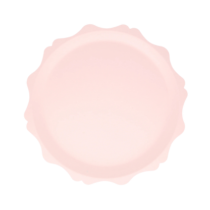PINK DECORATIVE EDGE COMPOSTABLE SIDE PLATES BY MERI MERI