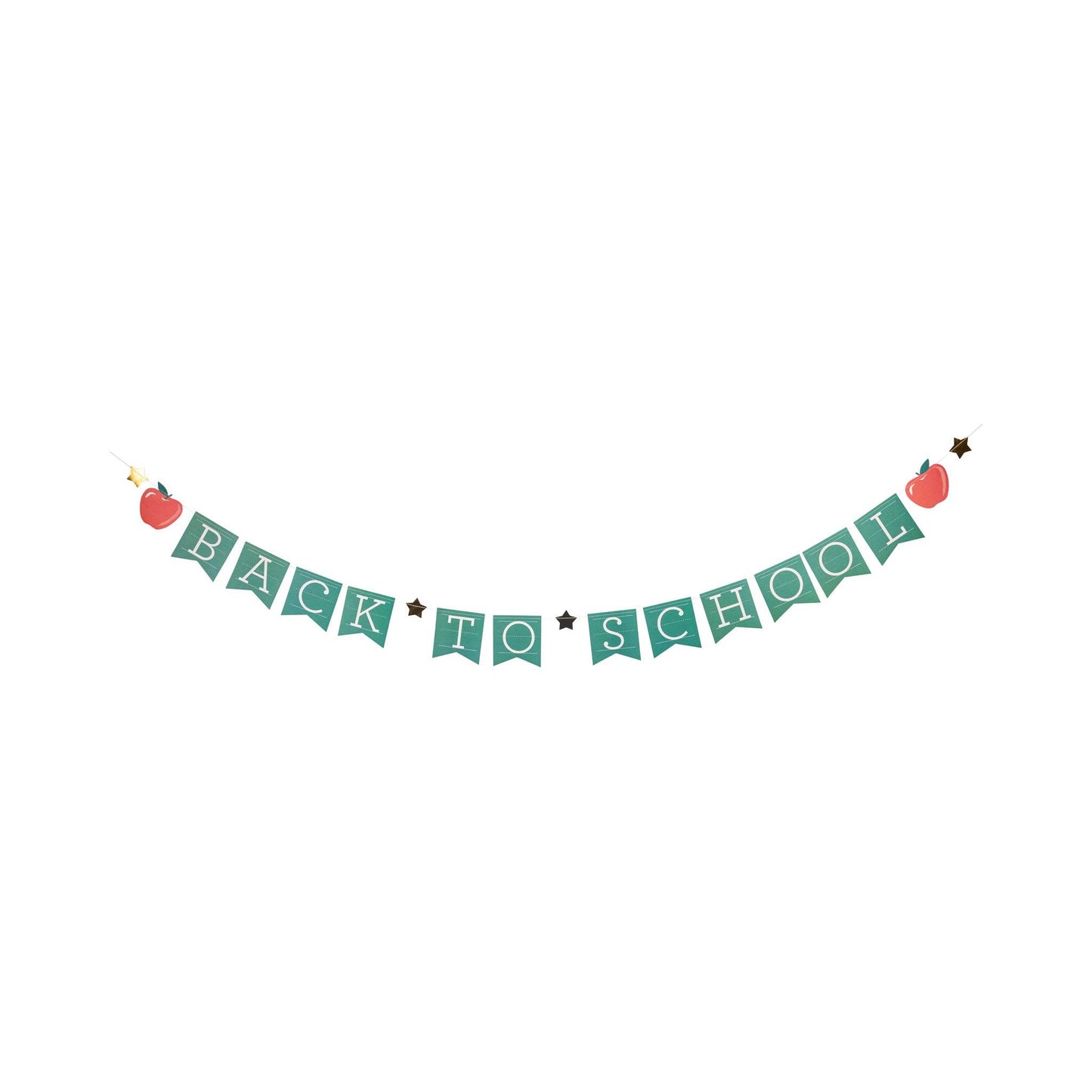Decorative banner with 'Back to School' text on a white background