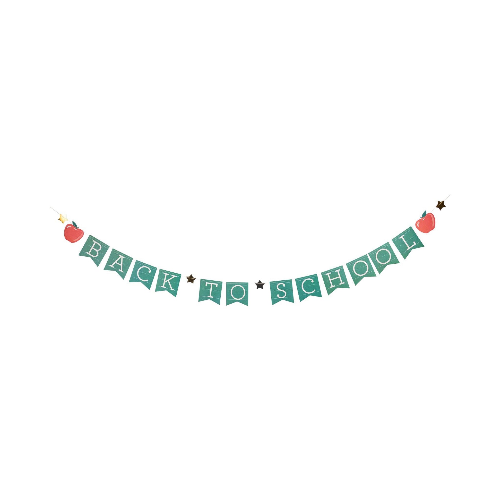 Decorative banner with 'Back to School' text on a white background