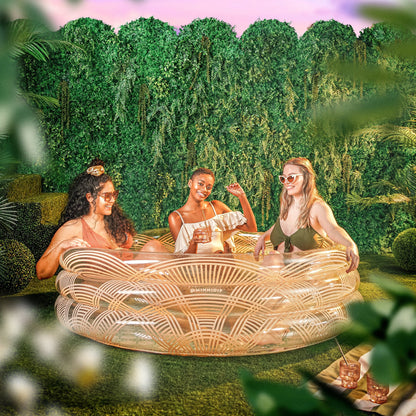 THE ARCHED RATTAN LUXE INFLATABLE POOL