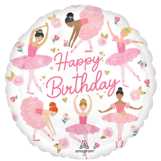 'HAPPY BIRTHDAY' BALLERINA FOIL BALLOON
