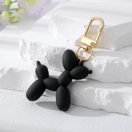 balloon dog keychain - black