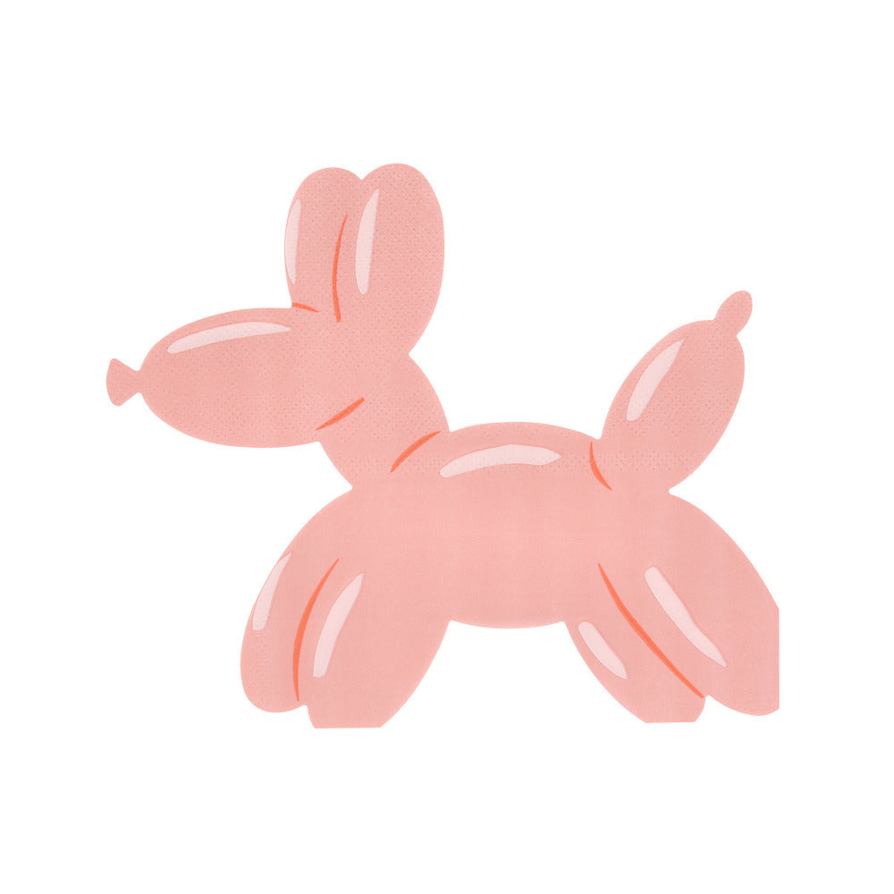 Pink balloon dog shaped paper napkins by Meri Meri available at our Toronto party shop