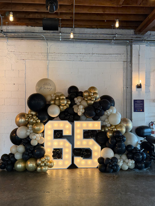 MARQUEE NUMBERS + BALLOON GARLAND