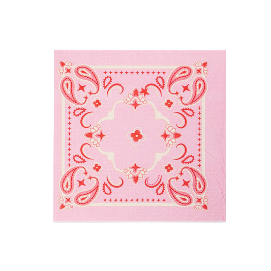 pink bandana cocktail napkins