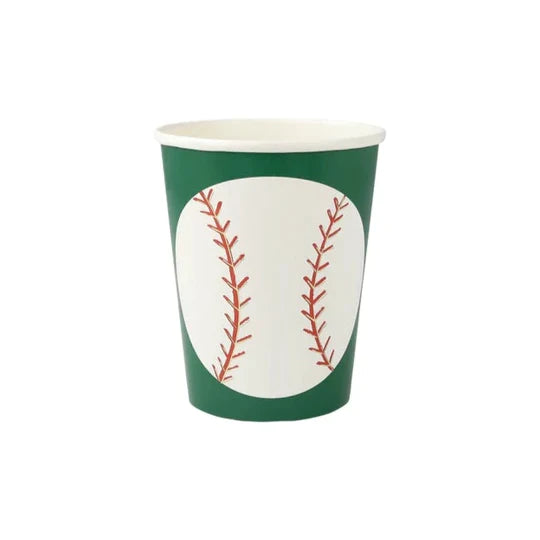 baseball themed paper cups by meri meri