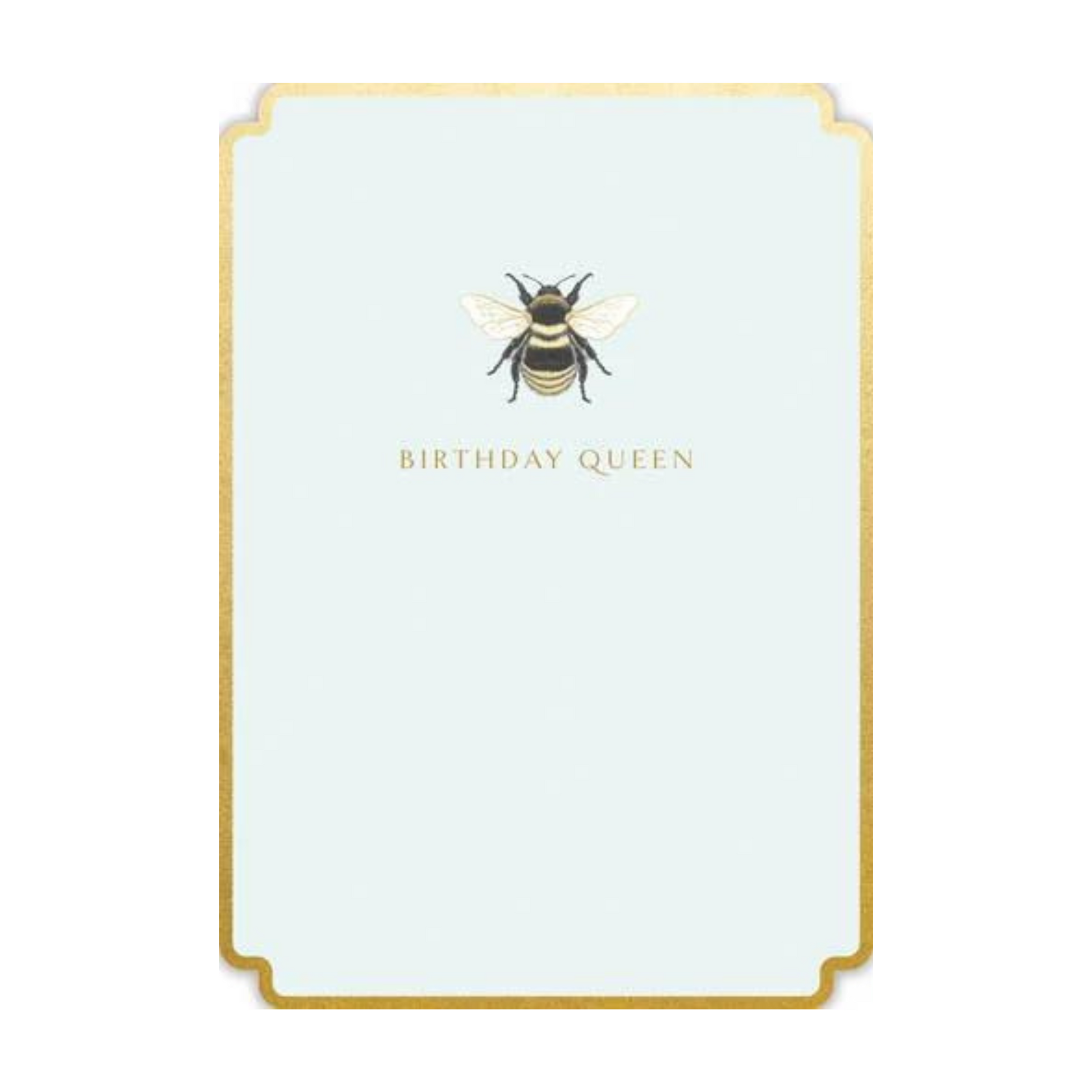 greeting card with birthday queen message on front