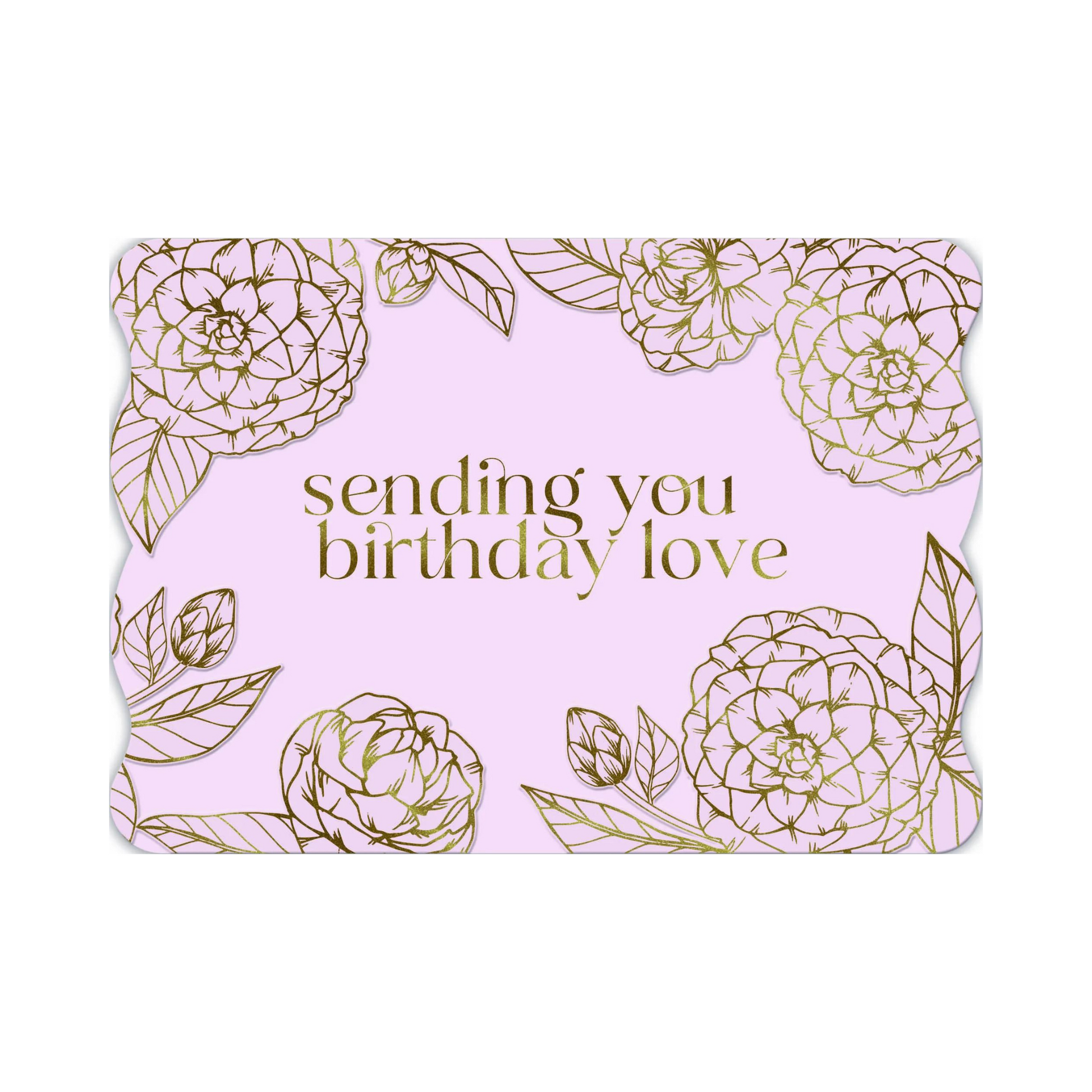 greeting card with floral illustration