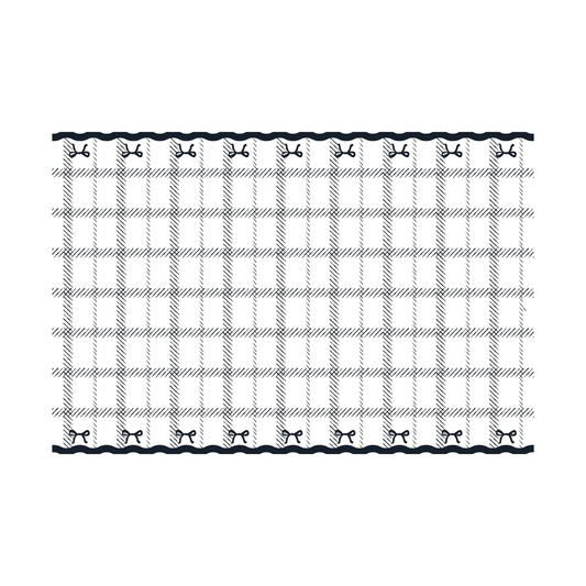 BLACK AND WHITE BOWS DISPOSABLE TABLECLOTH