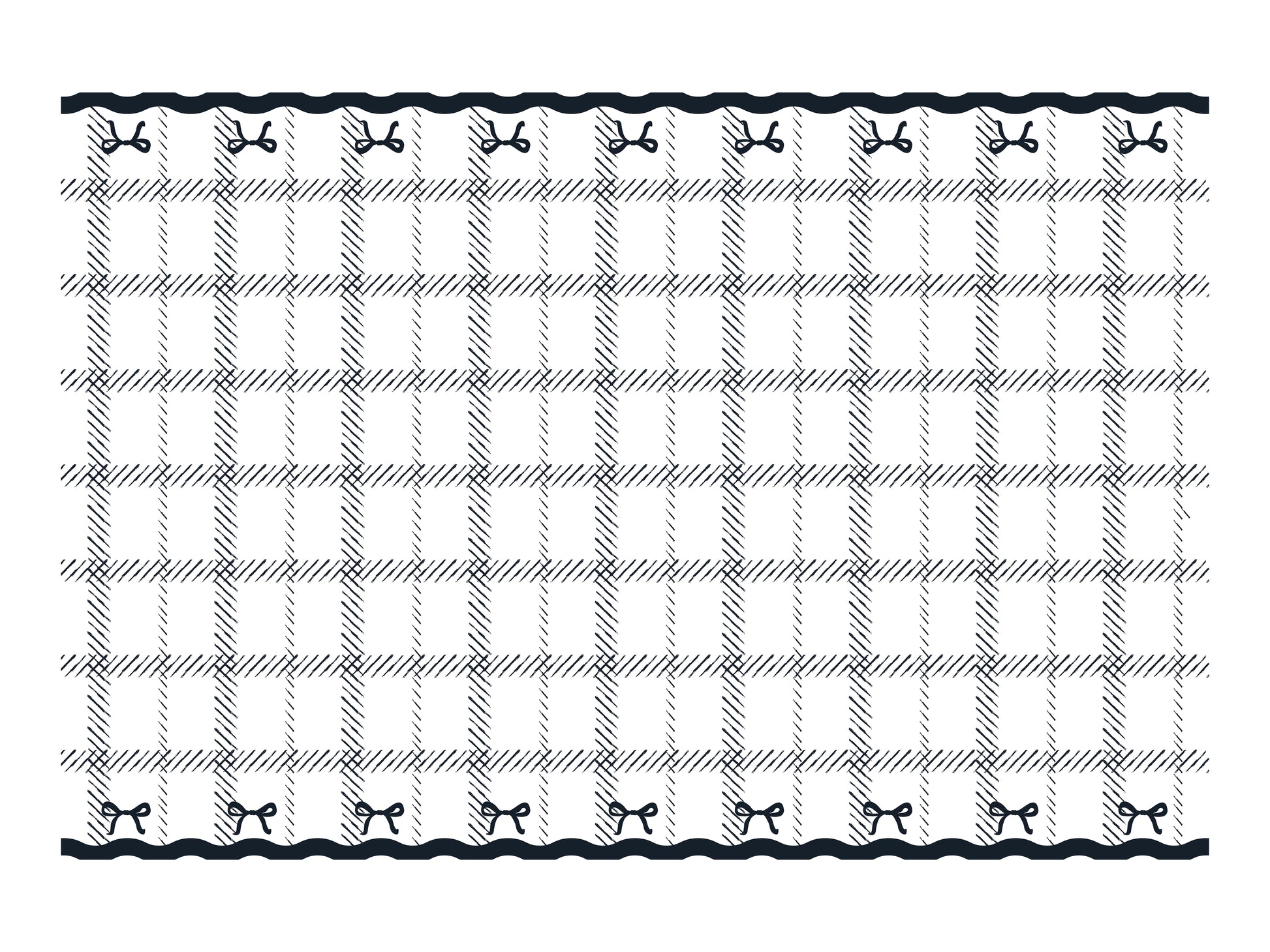 black and white bows disposable table cover 