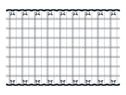 black and white bows disposable table cover 