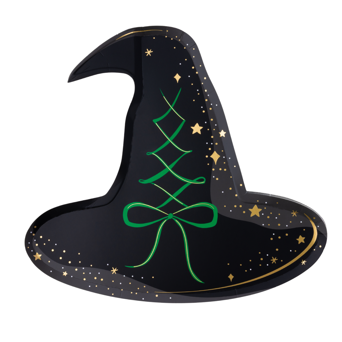 BLACK WITCH HAT HALLOWEEN LARGE PLATES