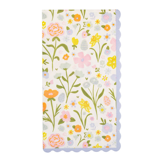 Blooms floral dinner napkins with soft pastel spring florals, sold in Toronto at Confetti My Party
