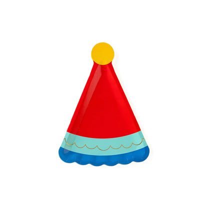 birthday hat shaped paper plate