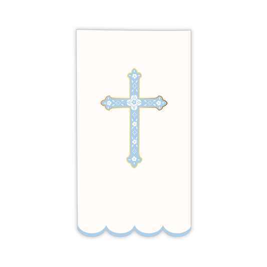 SKY BLUE CROSS GUEST TOWELS