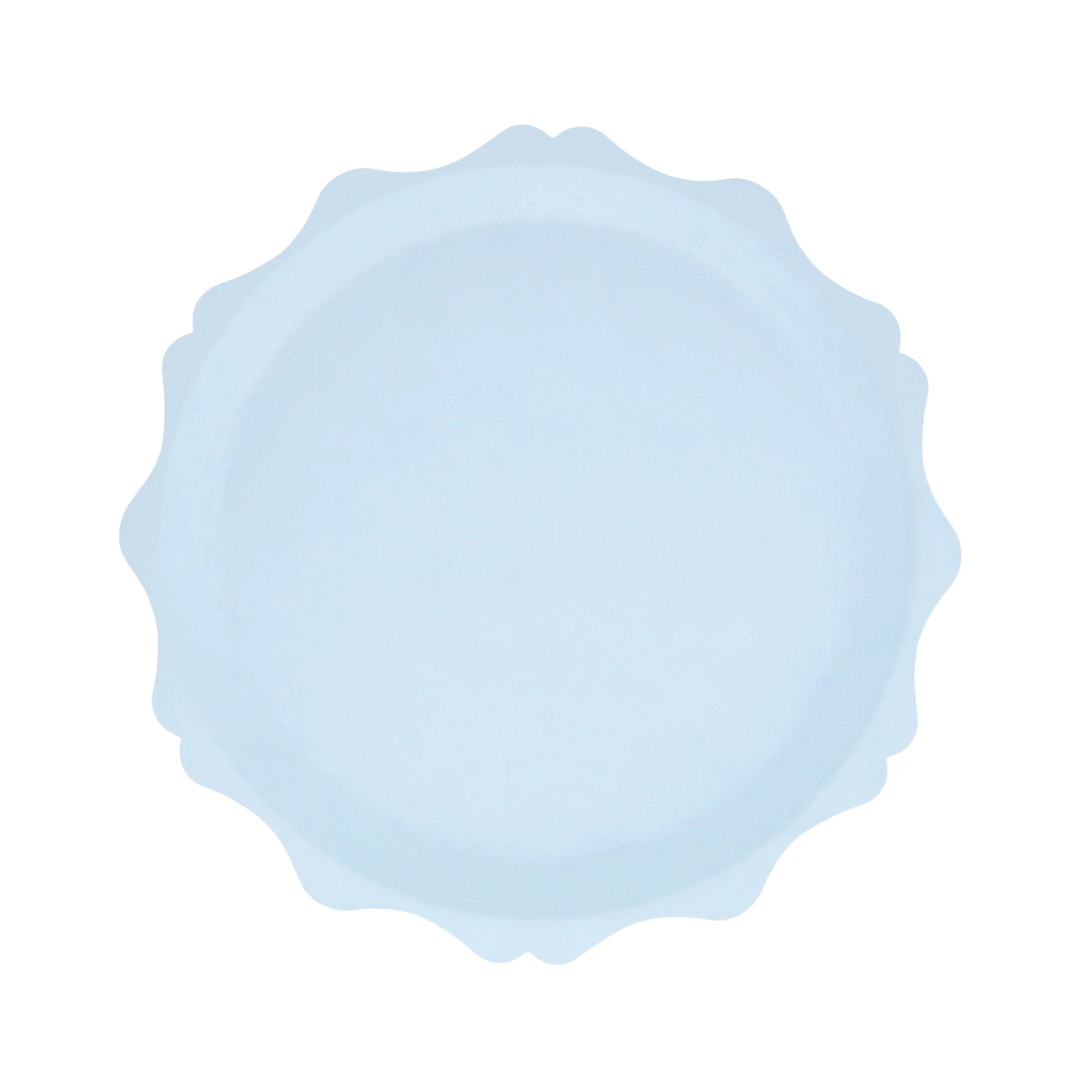 blue decorative edge bamboo fibre plates - pack of 8 by meri meri 