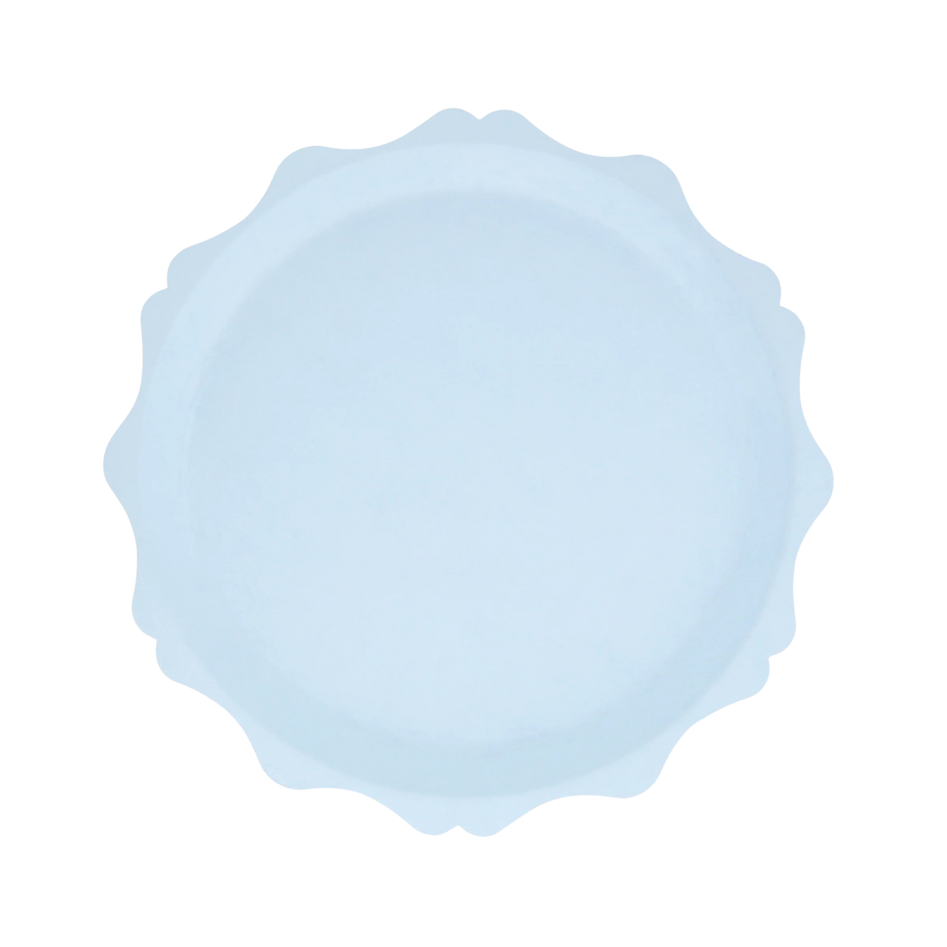 blue decorative edge bamboo fibre plates - pack of 8 by meri meri 