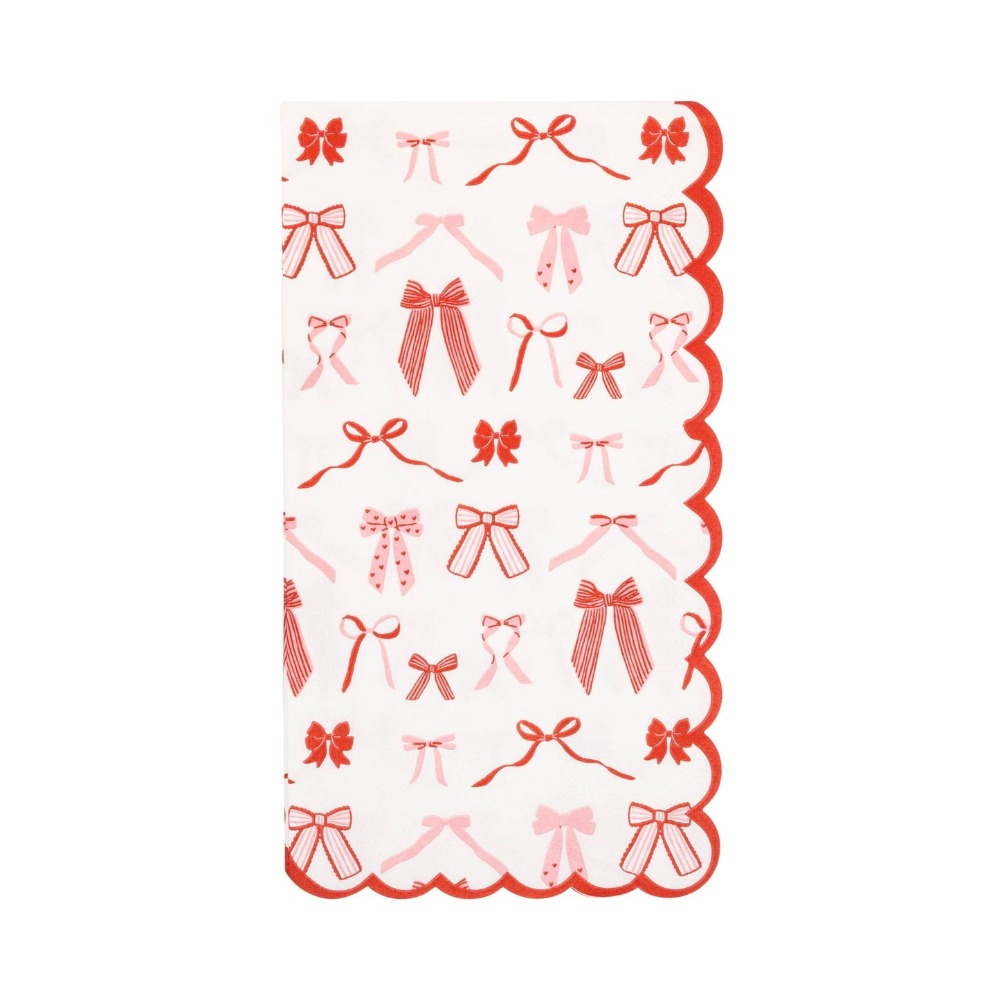 red, cream and pink bow pattern dinner napkins - pack of 24 sold in Toronto at confettimyparty