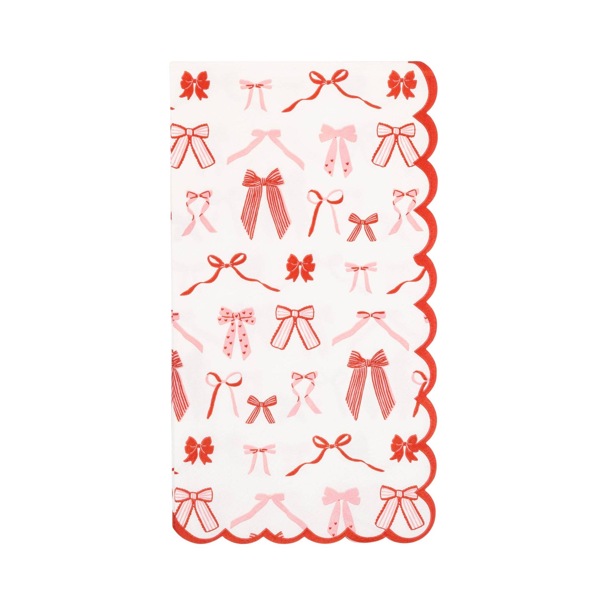 red, cream and pink bow pattern dinner napkins - pack of 24 sold in Toronto at confettimyparty