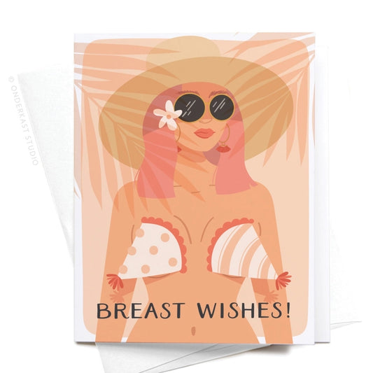 breast wishes funny greeting card