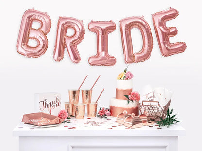 rose gold bride to be party inspo