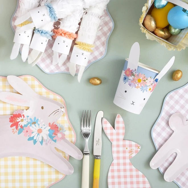 gingham bunny napkins by Mer Meri - Pack of 16 in 4 colours