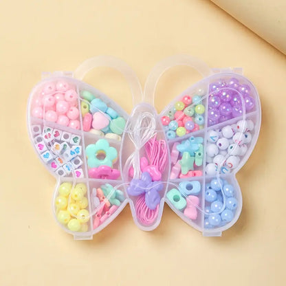 butterfly bead kit - assorted beads and string 