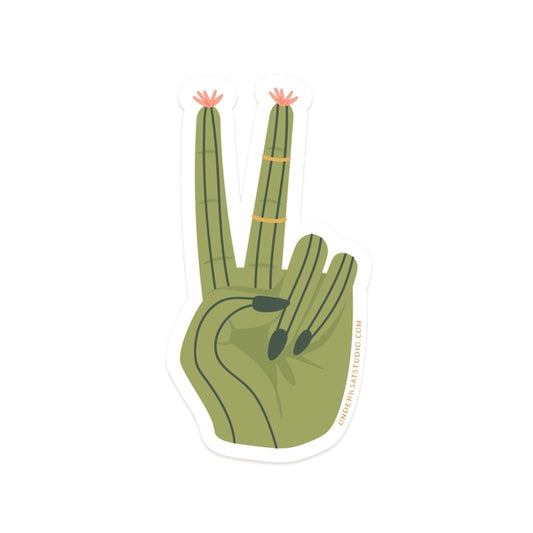 cactus peace sign stickers